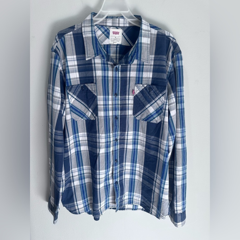 Levi’s Men’s Classic Standard Fit Western Shirt Plaid Size XXL